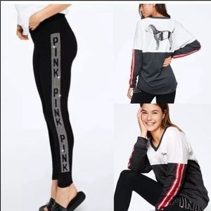 Victoria’s Secret Pink BLING SET Legging Shirt